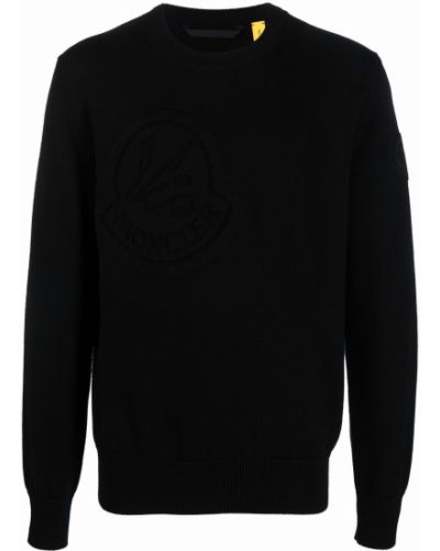 Jersey de tela jersey de tejido jacquard Moncler Genius negro