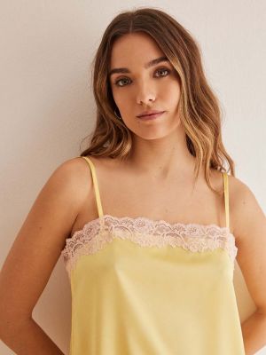 Satynowa piżama Women'secret żółta