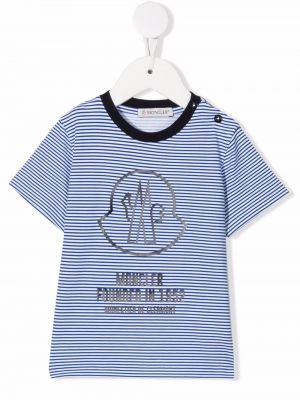 T-shirt con stampa Moncler Enfant blu