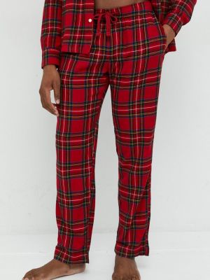 Пижама с принт Abercrombie & Fitch червено