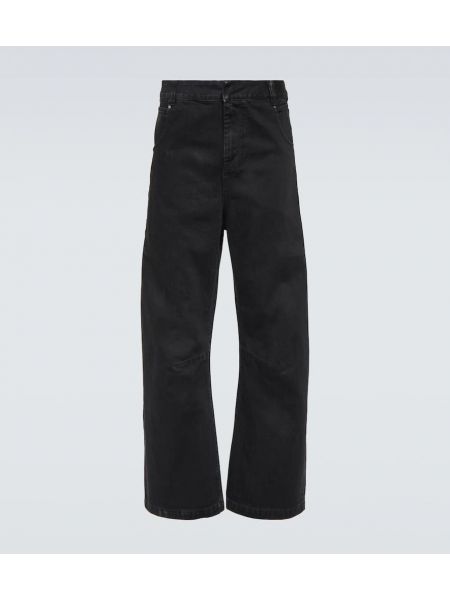 Straight fit džíny s nízkým pasem relaxed fit Entire Studios černé