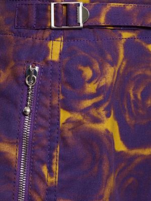 Pantaloni di cotone Burberry viola