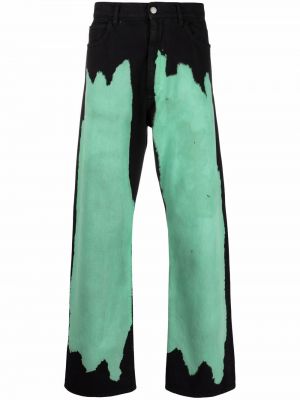 Pantalones con estampado abstracto bootcut Marni negro