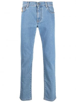 Jeans skinny slim à imprimé Moschino