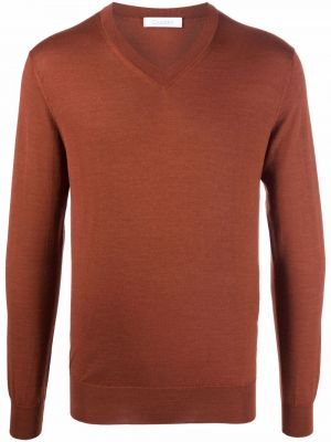 Кашмирен копринен пуловер с v-образно деколте Cruciani