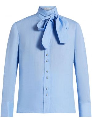 Блуза с панделка Zimmermann синьо