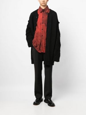 Woll strickjacke Yohji Yamamoto schwarz