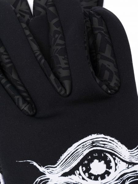 Handschuh mit print Yohji Yamamoto schwarz