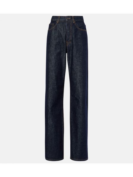 Høy midje jeans med rette ben Dries Van Noten blå