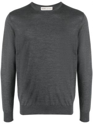 Μάλλινος πουλόβερ από μαλλί merino Modes Garments γκρι
