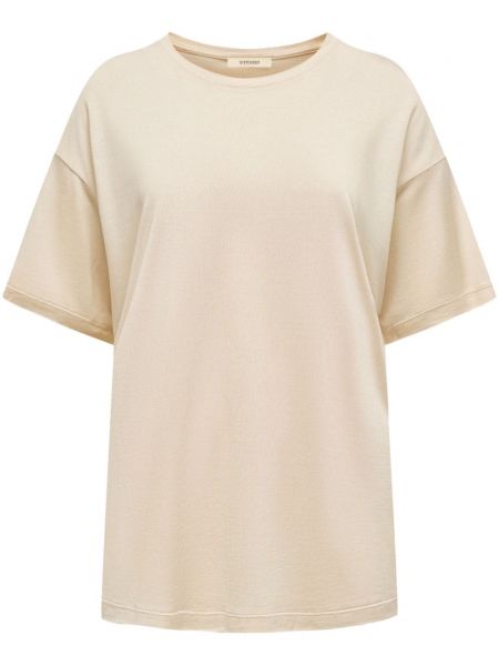 Копринена тениска от джърси 12 Storeez бяло