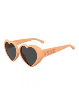 Occhiali da sole con motivo a cuore Moschino Eyewear arancione