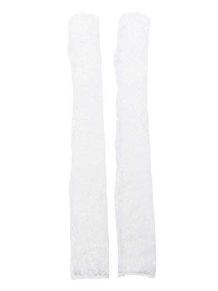 Γάντια με δαντέλα Atu Body Couture λευκό