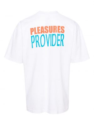 Kokvilnas t-krekls Pleasures balts
