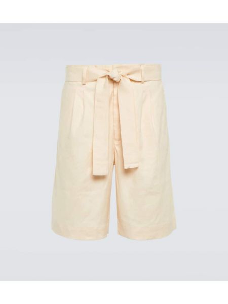 Bermudas en lin en coton Commas blanc