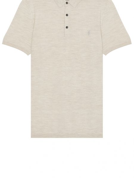 Camisa de lana merino Allsaints beige