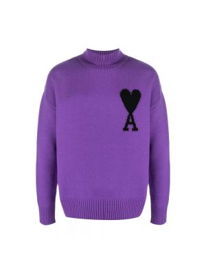 Sweter Ami Paris - Fioletowy