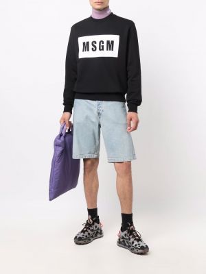 Sweatshirt mit print Msgm schwarz