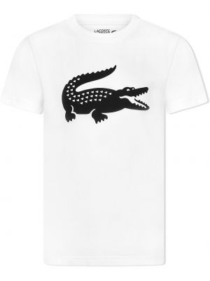 Rund hals t-shirt for piger Lacoste Kids hvid