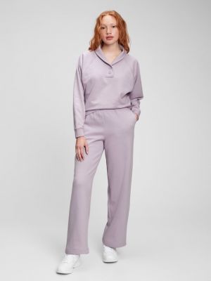 Pantaloni cu talie înaltă Gap violet
