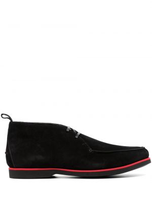 Велурени обувки в стил дерби Kiton черно