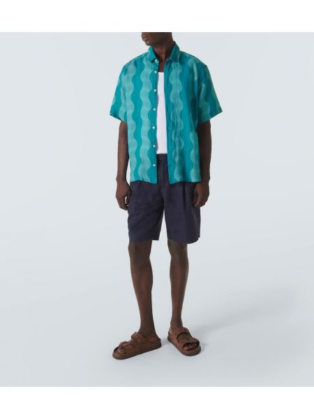 Camicia di lino a righe Frescobol Carioca