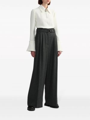Plisované vlněné kalhoty 3.1 Phillip Lim šedé