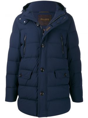 Chaqueta de plumas con capucha Moorer azul