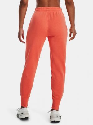 Pantaloni sport din fleece Under Armour portocaliu