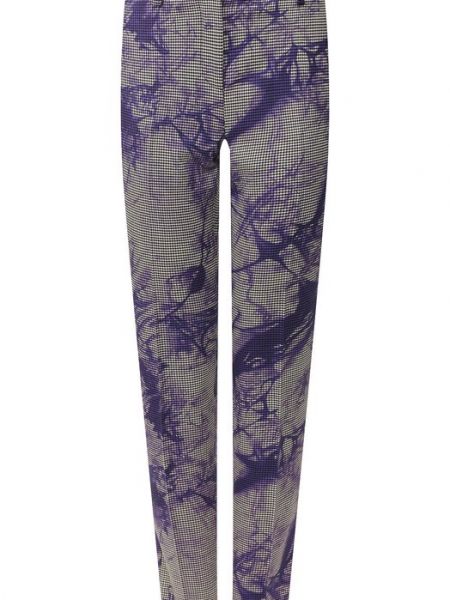 Шерстяные брюки Versace фиолетовые