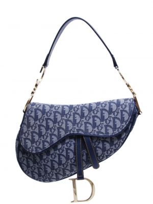 Чанта за ръка Christian Dior синьо