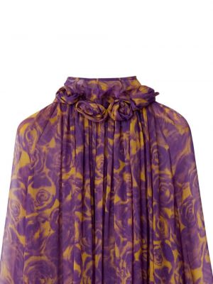 Robe en soie Burberry violet