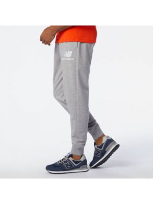 Pantalon de sport en coton New Balance gris