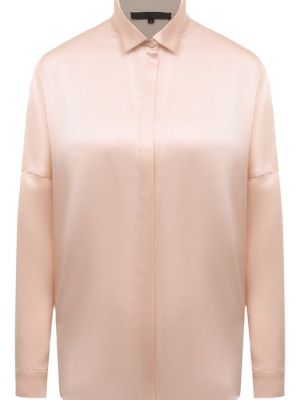 Шелковая рубашка Tegin розовая