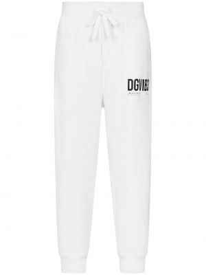 Pantalon de joggings à imprimé Dolce & Gabbana Dg Vibe blanc