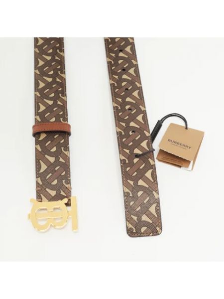 Cinturón de cuero Burberry Vintage marrón