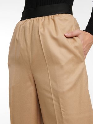 Pantaloni culottes de lână Stella Mccartney bej