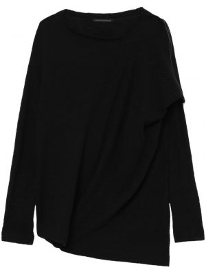 Asymmetrischer sweatshirt mit drapierungen Y's schwarz