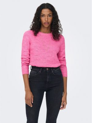 Пуловер Only розово