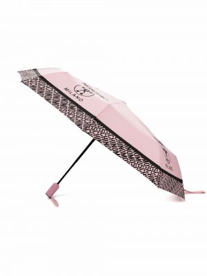 Paraguas con estampado Moschino rosa