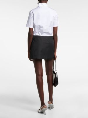 Nylonowa mini spódniczka Prada czarna