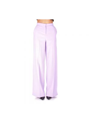 Spodnie skórzane Pinko fioletowe
