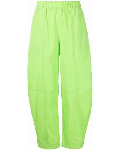 Pantalones bootcut Ganni verde