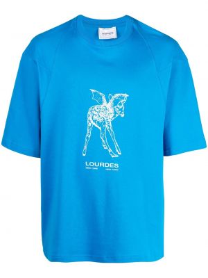 Camiseta con estampado Lourdes azul