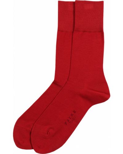 Jednofarebné bavlnené nylonové ponožky Falke - červená