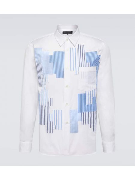 Camisa de algodón a cuadros Comme Des Garçons Homme Deux blanco