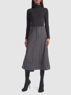 Vlněné sukně Balenciaga šedé