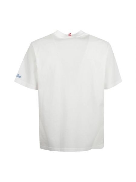 Camisa de algodón manga corta Mc2 Saint Barth blanco