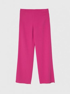 Pantaloni cu talie înaltă Emporio Armani roz