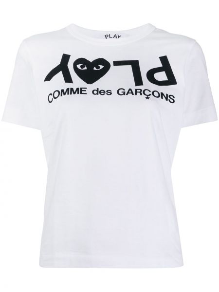 T-shirt Comme Des Garçons Play weiß